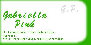 gabriella pink business card